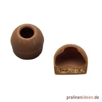 Pralinenhohlkugeln mit Waffeleinlage Vollmilch, 1 Lage mit 63 Stück Pralinenhohlkugeln mit Waffeleinlage Vollmilch, 1 Lage mit 63 Stück