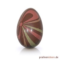 Dekor-Halbei Schleifen Vollmilch, 1 Lage mit 45 Stück
