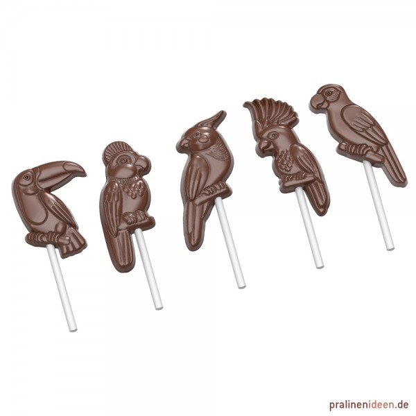 Gießform Lolly tropische Vögel (CW1954)