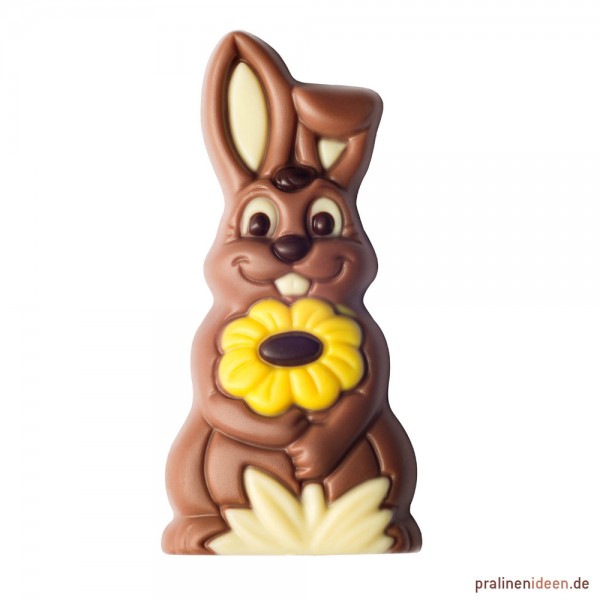 Geschenkpackung Hase mit Blume - Vollmilch 35g