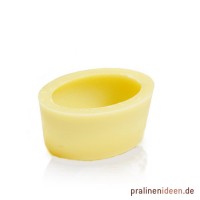 Ovalschale offen weiß, 1 Lage mit 63 Stück