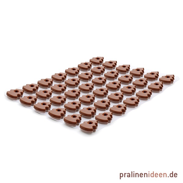 Hohlkörper Tannenbaum Vollmilch, 1 Lage mit 42 Stück