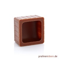 Carree-Halbschale Vollmilch, 1 Lage mit 63 Stück Carree-Halbschale Vollmilch, 1 Lage mit 63 Stück