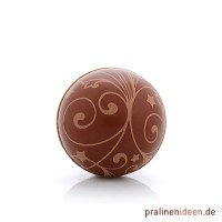 Dekor-Halbkugel Ornament Vollmilch, 1 Lage mit 54 Stück