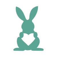 Sticker Hase mit Herz