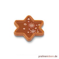 Aufleger Stern Schneeflocke Vollmilch, 1 Lage mit 56 Stück