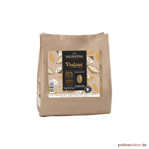 1kg Valrhona-Kuvertüre Dulcey weiß 32%
