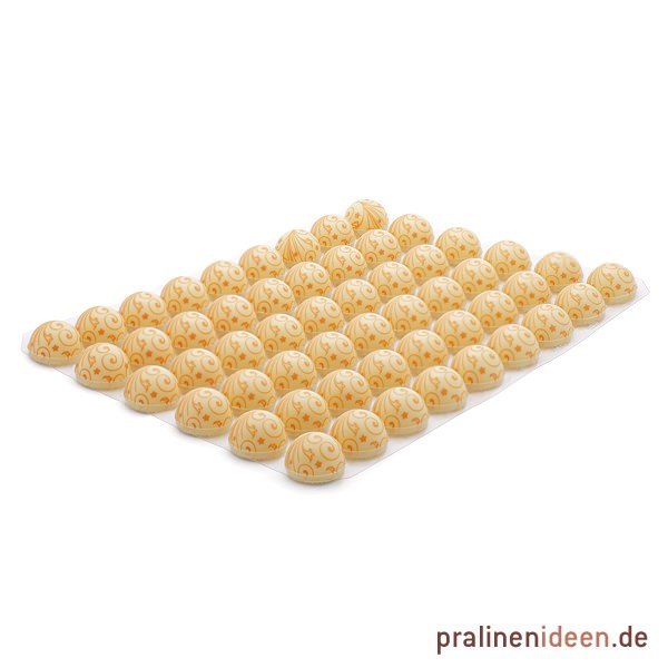 Dekor-Halbkugel Ornament weiß, 1 Lage mit 54 Stück