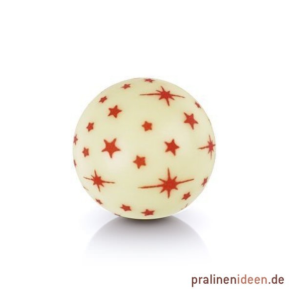 Dekor-Hohlkugel Sterne weiß, 1 Lage mit 63 Stück